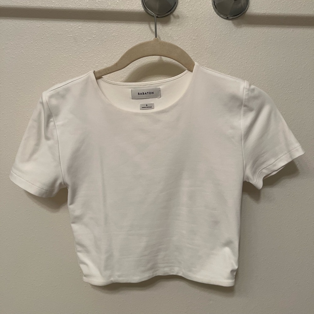 Aritzia Babaton Contour Crew Cropped Top